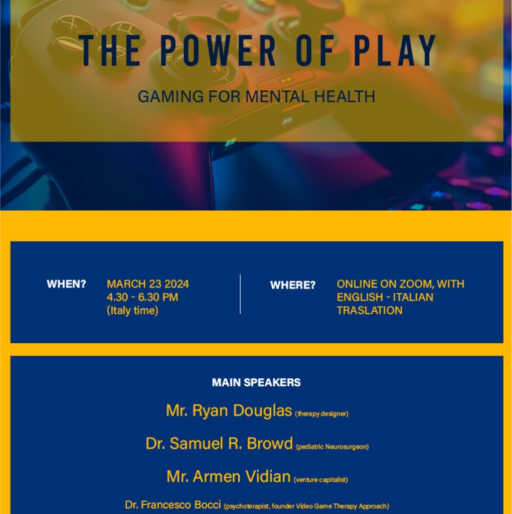 MEEVA partecipa al convegno online “The Power of Play - Gaming for Mental Health”